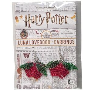 Harry Potter Jewelry Luna Lovegood Red Radish Beaded Earrings Accessories